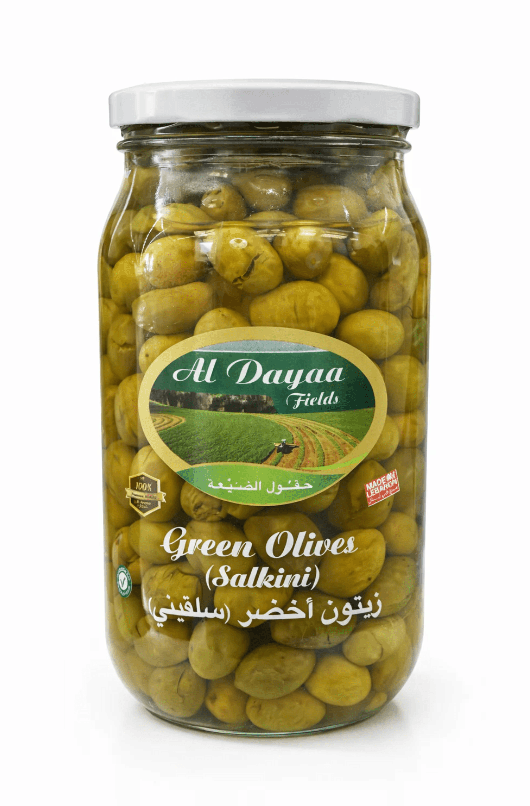 AL DAYAA GREEN OLIVES SALKINI 600G - 24shopping.shop