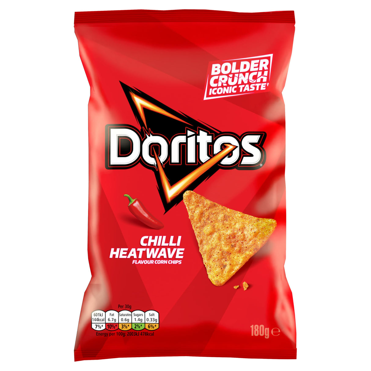 Doritos Tortilla Chips Chilli Heatwave Sharing Bag Crisps 180g - 24shopping.shop