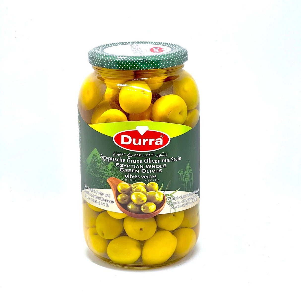 DURRA EGYPTIAN WHOLE GREEN OLIVE 900g - 24shopping.shop