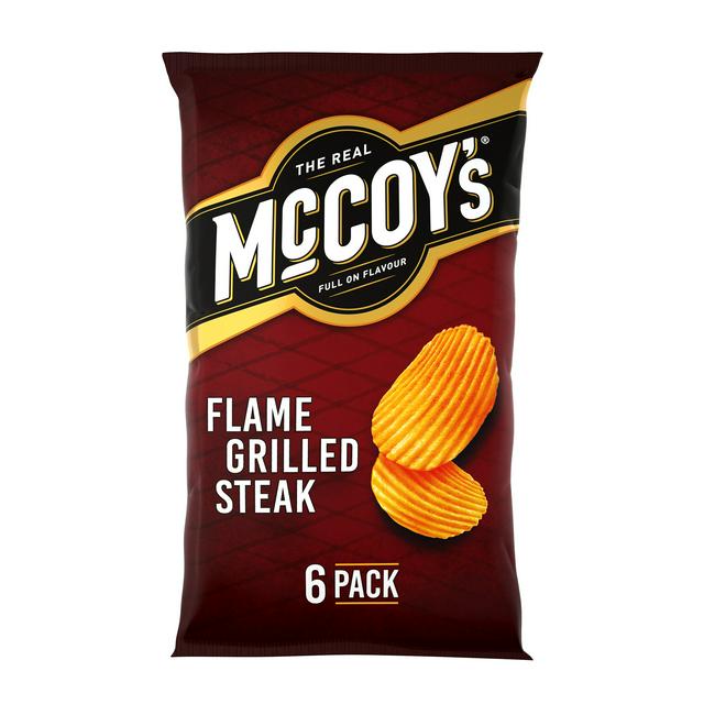 Mccoy's Flame Grilled Steak Crisps 6X25g - 24shopping.shop