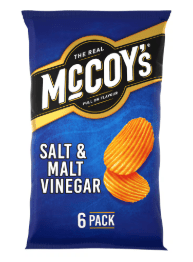 Mccoy's Salt & Malt Vinegar Crisps 6X25g - 24shopping.shop