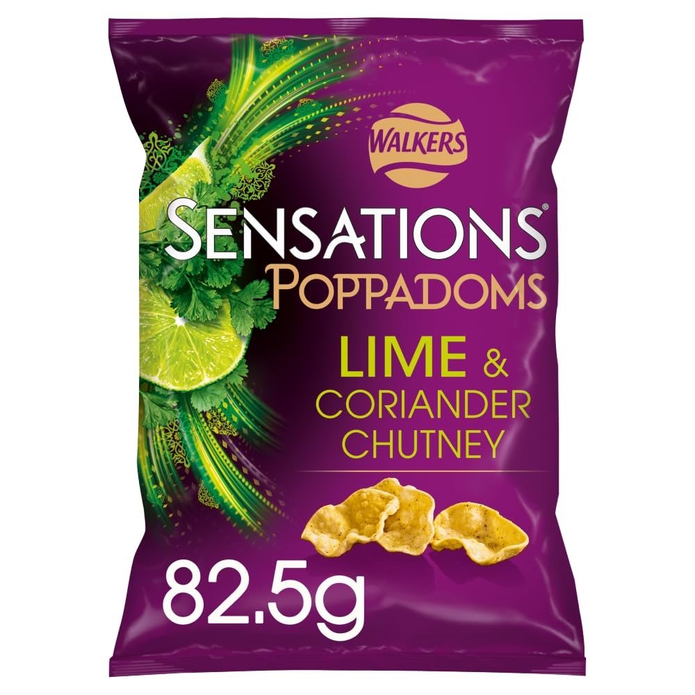Walkers Sensations Poppadoms Lime & Coriander Sharing Bag 82.5g - 24shopping.shop