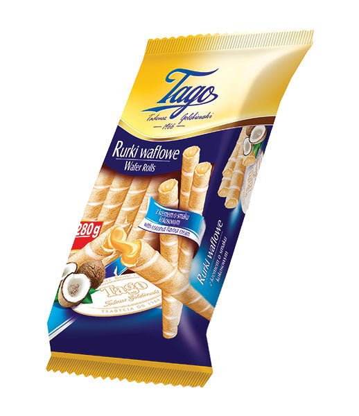 Tago Wafer Rolls with Coconut Flavour Cream Filling 260g - 24shopping.shop