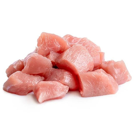 Halal chicken cubes 500g fresh diced chicken pieces