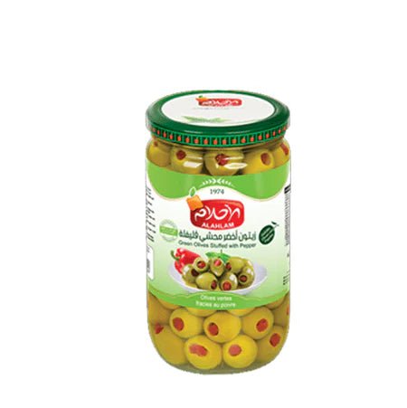 Al Ahalam Green Olives Stuffed With Pepper 450g - 24shopping.shop