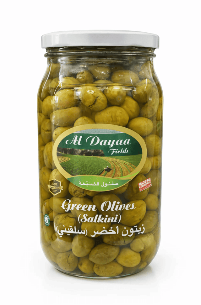 AL DAYAA GREEN OLIVES SALKINI 600G - 24shopping.shop