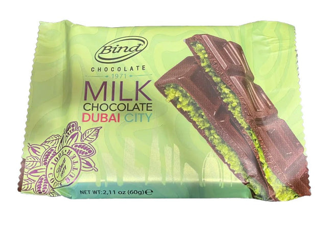 Bind Milk Chocolate with Pistachio Filling Dubai City (60g) - 24shopping.shop