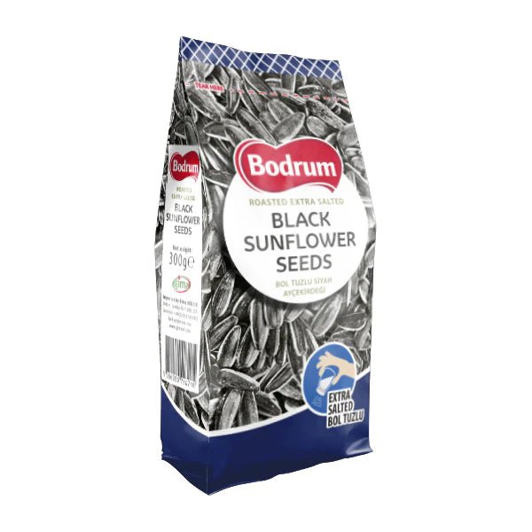Bodrum Roasted Black Sunflower Seeds Extra Salted 300g - 24shopping.shop