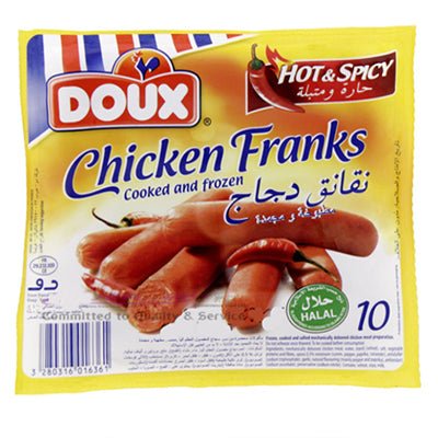 Doux Hot & Spicy Chicken Franks 340G - 24shopping.shop