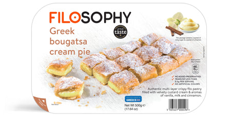 FILOSOPHY Greek Bougatsa Cream Pie 500g - 24shopping.shop