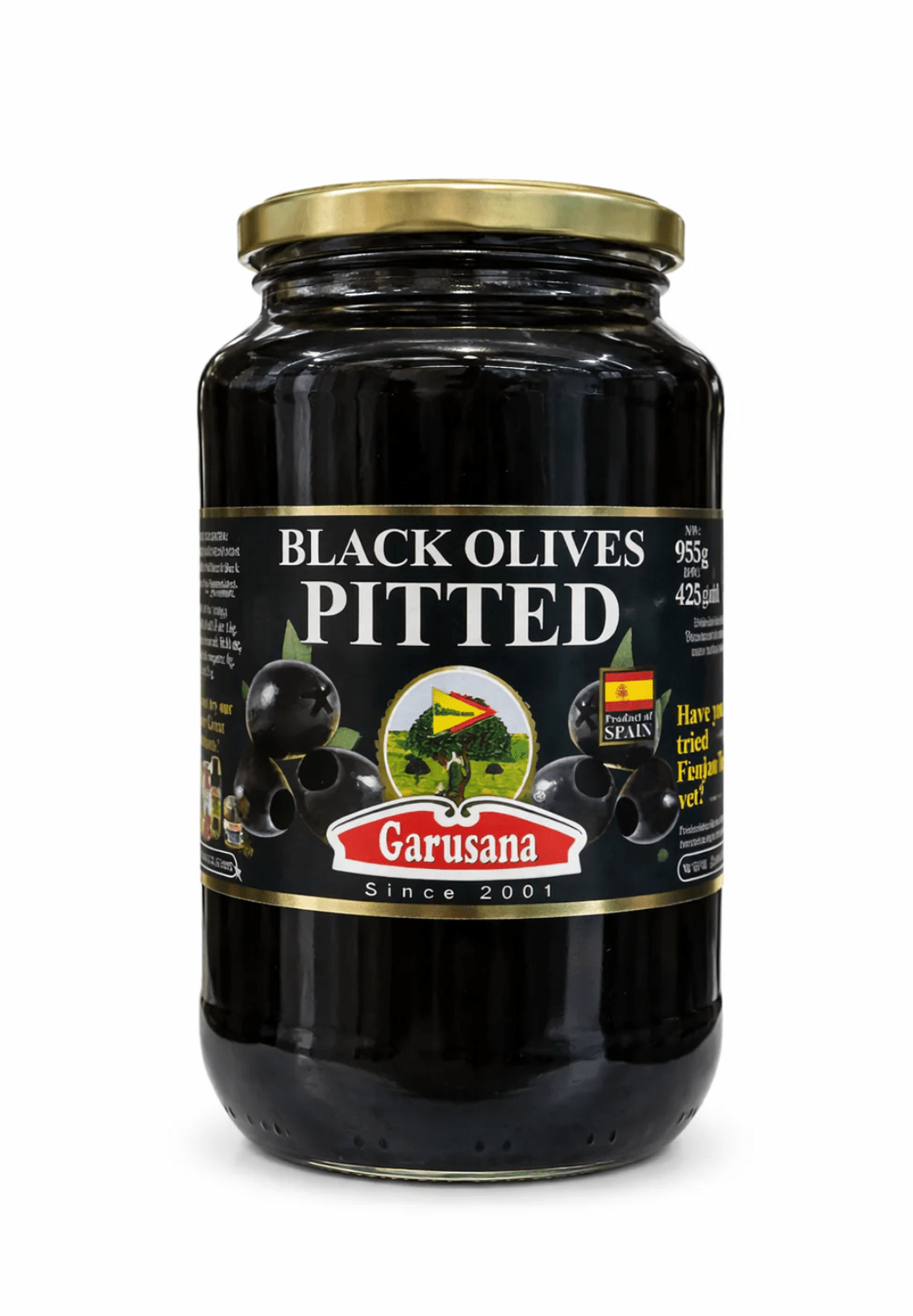 Garusana Black Olives Pitted 935g - 24shopping.shop