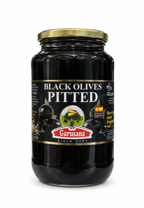 Garusana Black Olives Pitted 935g - 24shopping.shop