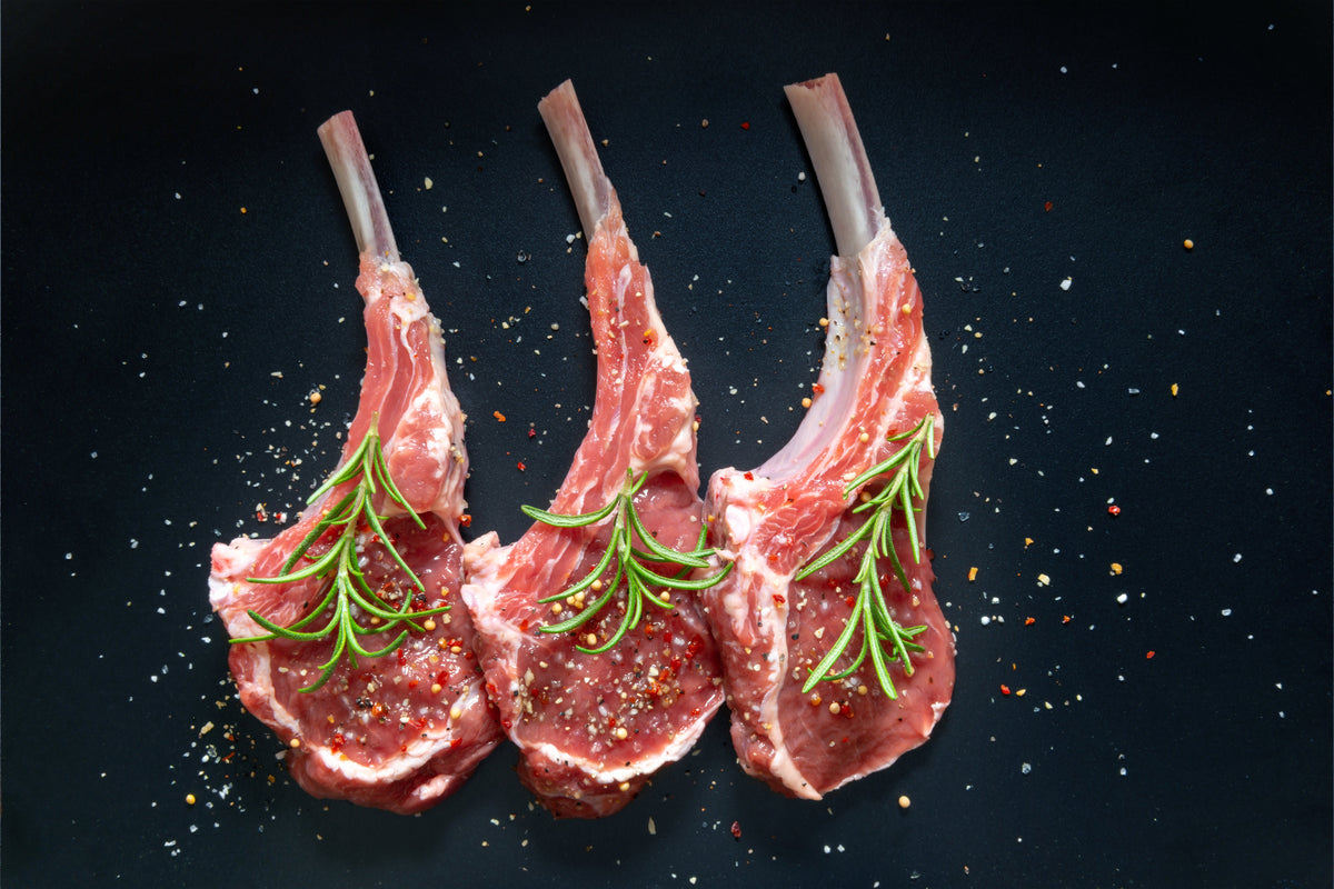 Fresh halal lamb chops 500g for grilling pan-frying and BBQ meals
