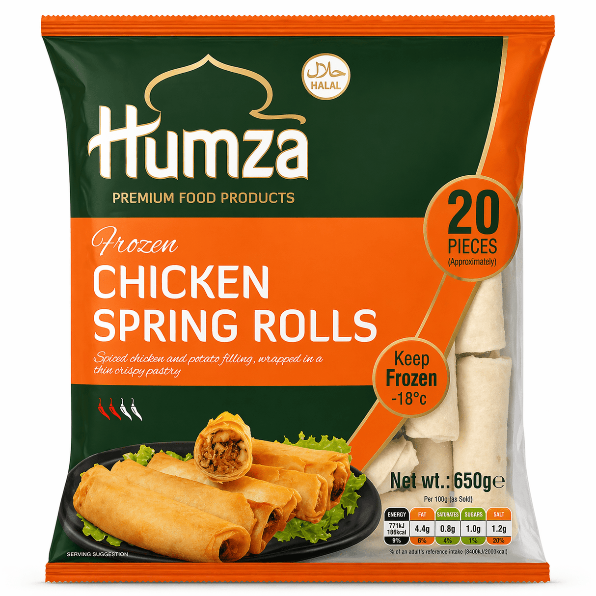 Humza Chicken Spring Roll 20PCS - 24shopping.shop