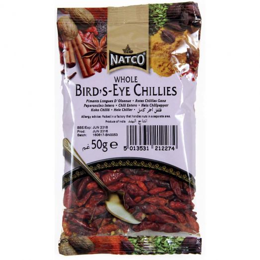 Natco Whole Bird's - Eye Chillies 50g - 24shopping.shop