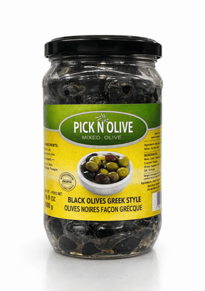 PICK N OLIVE Greek Black Olives 850g - 24shopping.shop