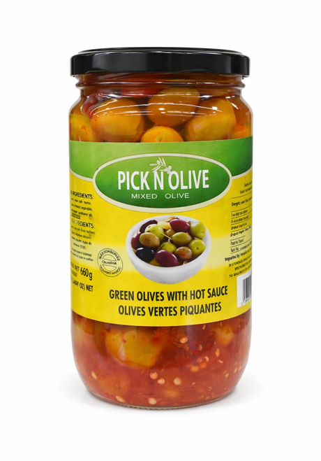 PICK N OLIVE Green Olives with Hot Sauce 1Kg - 24shopping.shop