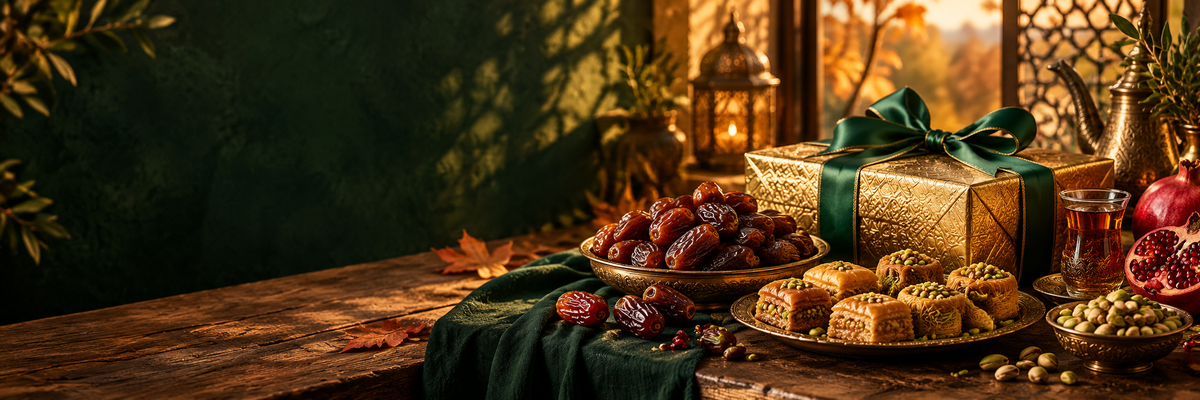 24Shopping rewards banner with Middle Eastern sweets, dates, and gift