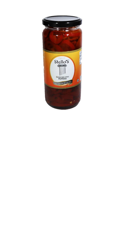 Stellos Sliced Red Chilli Peppers 490g - 24shopping.shop
