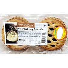 Vast Bakeries 6 Strawberry Rounds 255g - 24shopping.shop