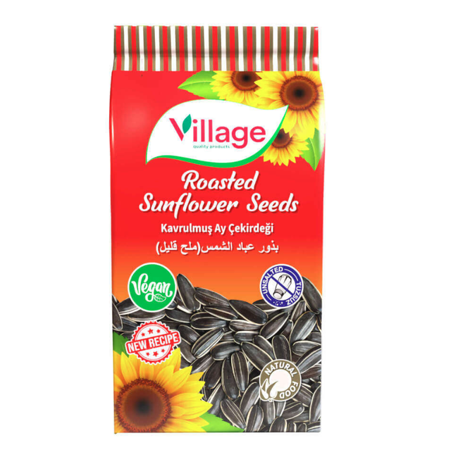 VILLAGE ROASTED & UNSALTED BLACK SUNFLOWER SEEDS (RED) 250g - 24shopping.shop