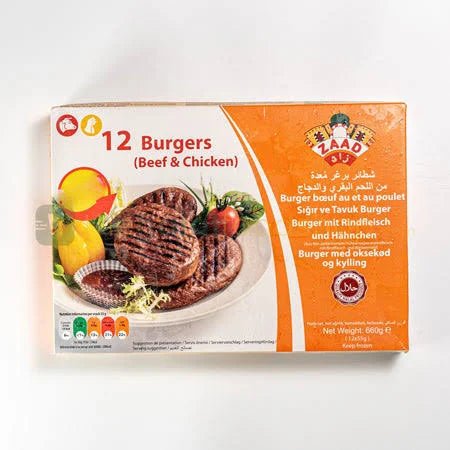 Zaad Chick & beef Burger 12pcs - 24shopping.shop