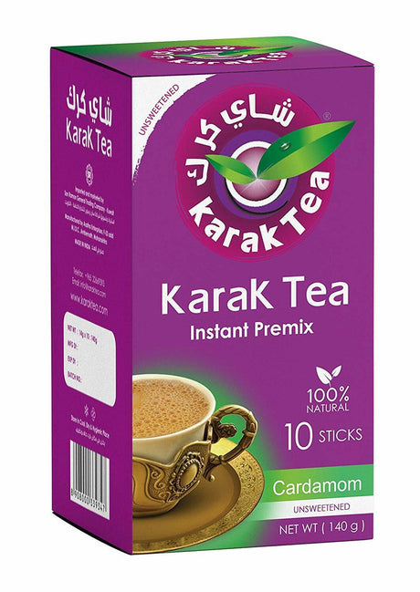 Karak Chai Cardamom Unsweetened tea packaging