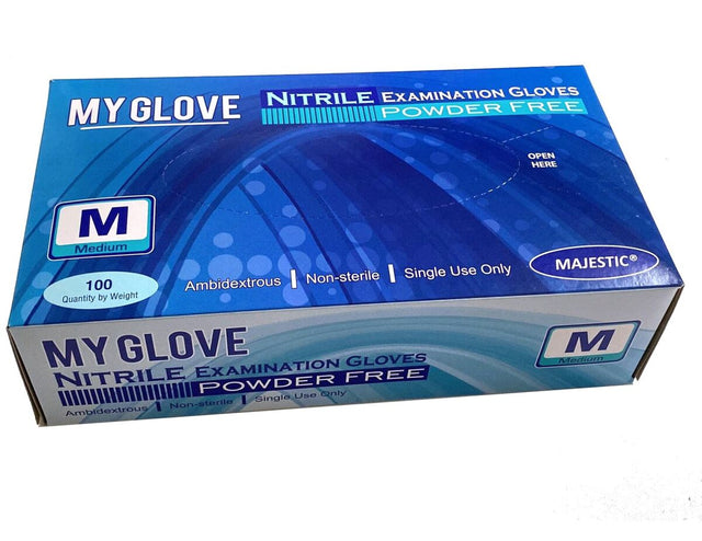 Blue Disposable Nitrile Gloves Medical Grade M - 24shopping.shop