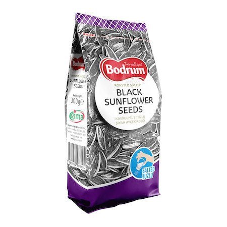 Bodrum Roasted Salted Black Sunflower Seeds 300g - 24shopping.shop