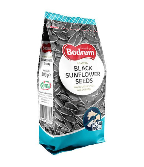 Bodrum Roasted Unsalted Black Sunflower Seeds 300g - 24shopping.shop