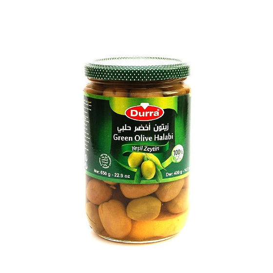 DURRA GREEN COLOSSAL HALABI OLIVES 650G - 24shopping.shop