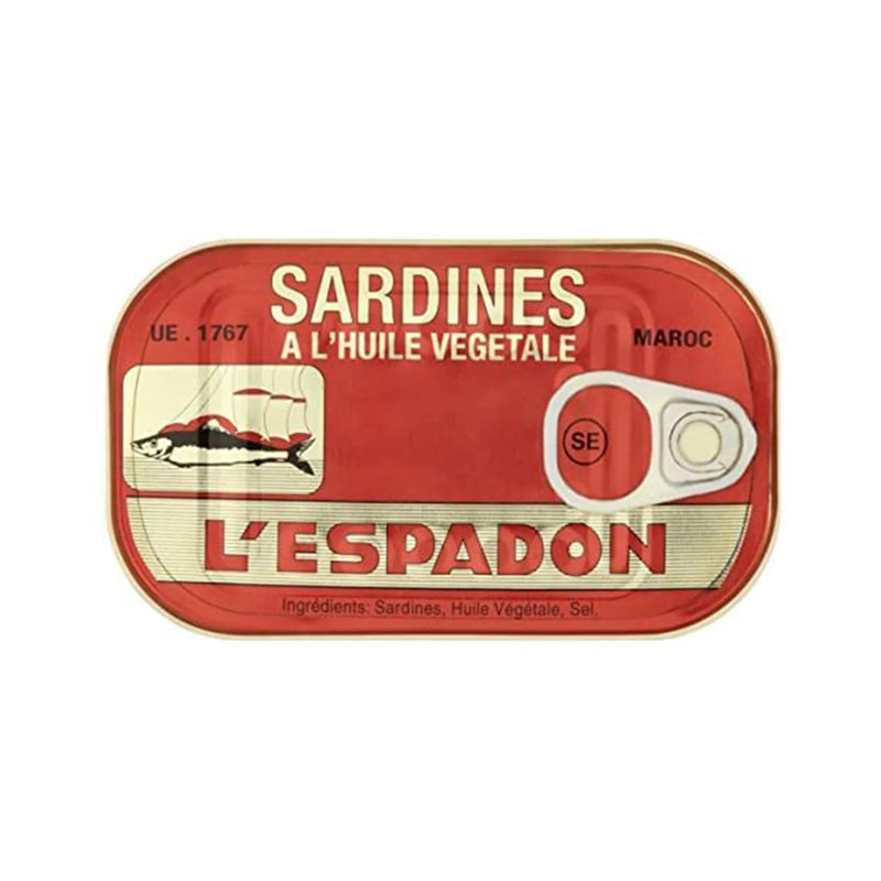 L'espadon Sardines Vegetable Oil 125g - 24shopping.shop