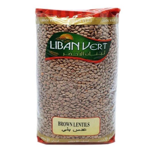 LIBAN VERT Brown LENTILS - 1KG - 24shopping.shop